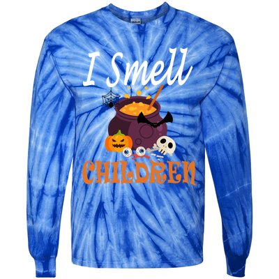 I Smell Children For Funny And Scary Halloween Gift Tie-Dye Long Sleeve Shirt