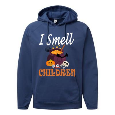 I Smell Children For Funny And Scary Halloween Gift Performance Fleece Hoodie