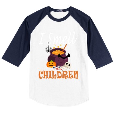 I Smell Children For Funny And Scary Halloween Gift Baseball Sleeve Shirt