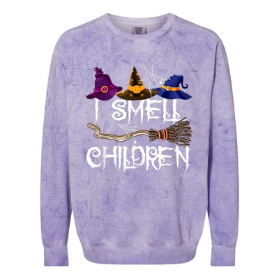 I Smell Children Funny Witches Halloween Party Costume Colorblast Crewneck Sweatshirt