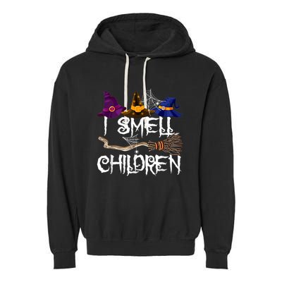 I Smell Children Funny Witches Halloween Party Costume Garment-Dyed Fleece Hoodie