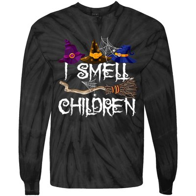 I Smell Children Funny Witches Halloween Party Costume Tie-Dye Long Sleeve Shirt