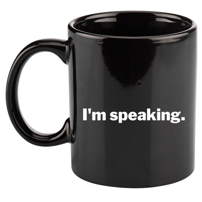 IM Speaking Cool Gift 11oz C Handle Ceramic Mug