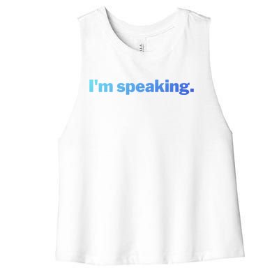 IM Speaking Cool Gift Women's Racerback Cropped Tank