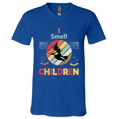 I Smell Children For Funny And Scary Halloween Gift V-Neck T-Shirt