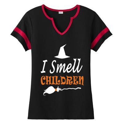 I Smell Children For Funny And Scary Halloween Gift Ladies Halftime Notch Neck Tee