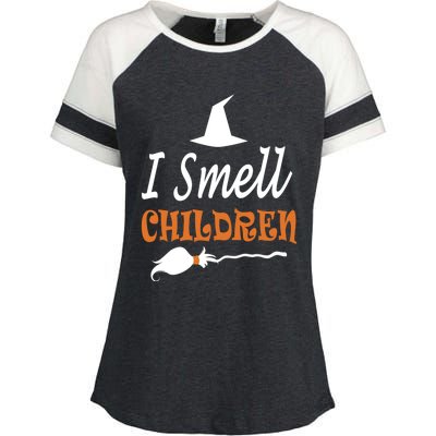 I Smell Children For Funny And Scary Halloween Gift Enza Ladies Jersey Colorblock Tee