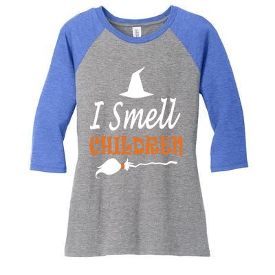 I Smell Children For Funny And Scary Halloween Gift Women's Tri-Blend 3/4-Sleeve Raglan Shirt