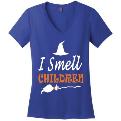 I Smell Children For Funny And Scary Halloween Gift Women's V-Neck T-Shirt