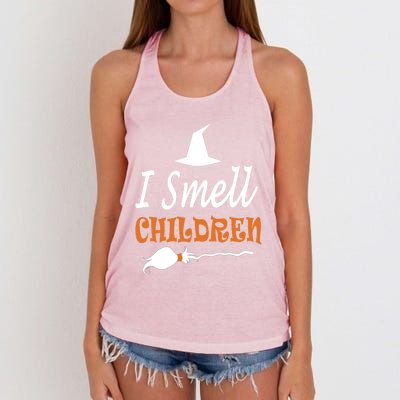 I Smell Children For Funny And Scary Halloween Gift Women's Knotted Racerback Tank