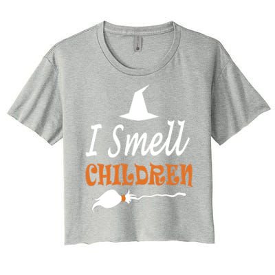 I Smell Children For Funny And Scary Halloween Gift Women's Crop Top Tee