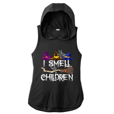 I Smell Children Funny Witches Halloween Party Costume Ladies PosiCharge Tri-Blend Wicking Draft Hoodie Tank