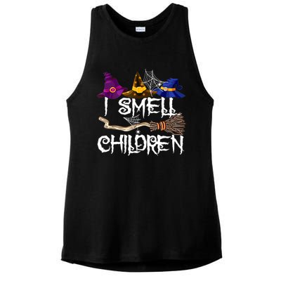 I Smell Children Funny Witches Halloween Party Costume Ladies PosiCharge Tri-Blend Wicking Tank