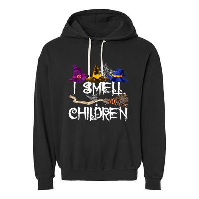 I Smell Children Funny Witches Halloween Party Costume Garment-Dyed Fleece Hoodie