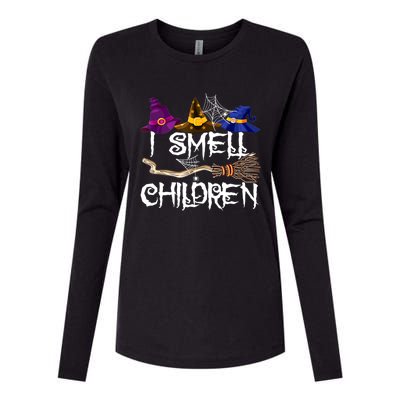 I Smell Children Funny Witches Halloween Party Costume Womens Cotton Relaxed Long Sleeve T-Shirt