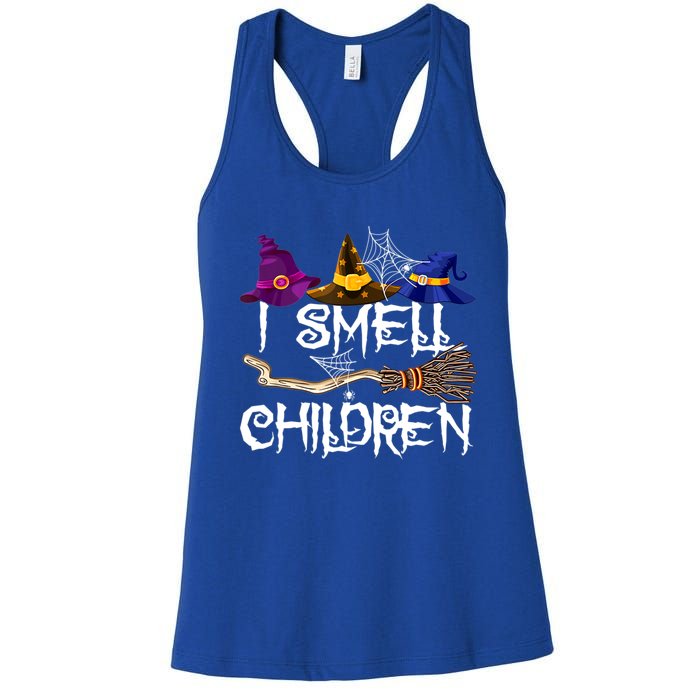 I Smell Children Funny Witches Halloween Party Costume Women's Racerback Tank