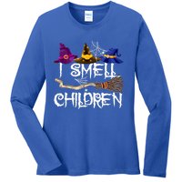 I Smell Children Funny Witches Halloween Party Costume Ladies Long Sleeve Shirt