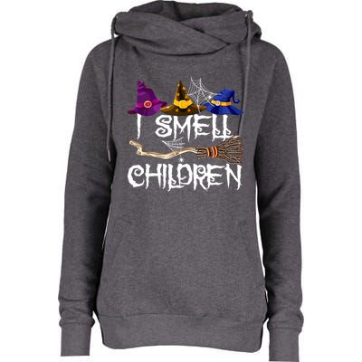 I Smell Children Funny Witches Halloween Party Costume Womens Funnel Neck Pullover Hood