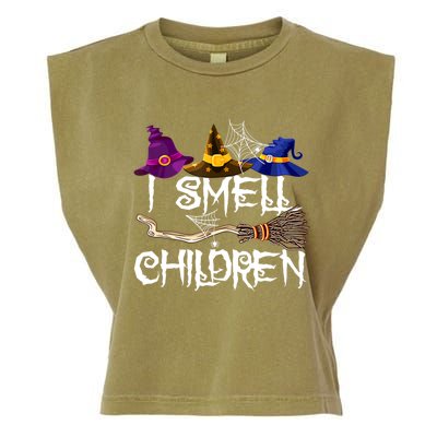 I Smell Children Funny Witches Halloween Party Costume Garment-Dyed Women's Muscle Tee