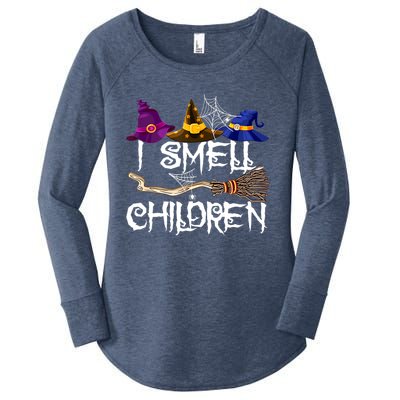 I Smell Children Funny Witches Halloween Party Costume Women's Perfect Tri Tunic Long Sleeve Shirt