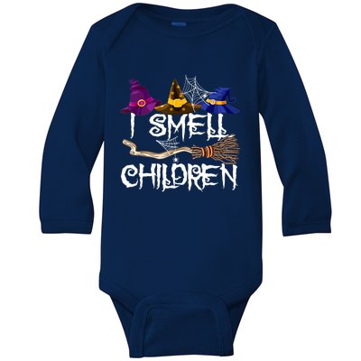 I Smell Children Funny Witches Halloween Party Costume Baby Long Sleeve Bodysuit