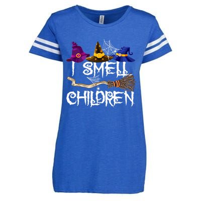 I Smell Children Funny Witches Halloween Party Costume Enza Ladies Jersey Football T-Shirt