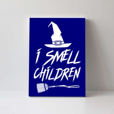 I Smell Children Funny Halloween Witch Hat Broom Costume Gift Canvas