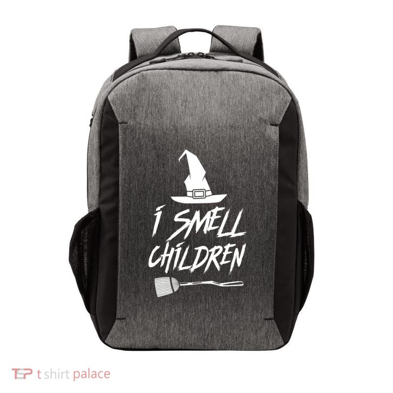 I Smell Children Funny Halloween Witch Hat Broom Costume Gift Vector Backpack