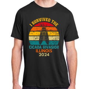 I Survived Cicada Invasion Illinois 2024 Cigada Summer Adult ChromaSoft Performance T-Shirt