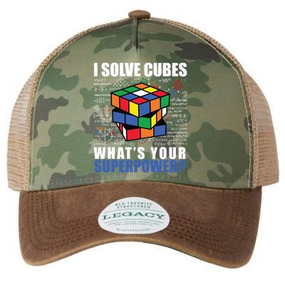 I Solve Cubes What's Your Superpower Legacy Tie Dye Trucker Hat