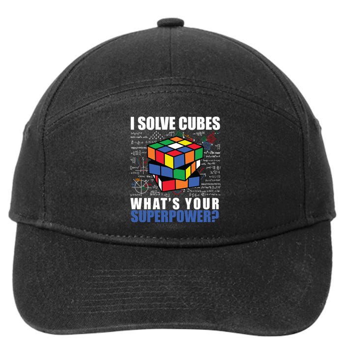 I Solve Cubes What's Your Superpower 7-Panel Snapback Hat