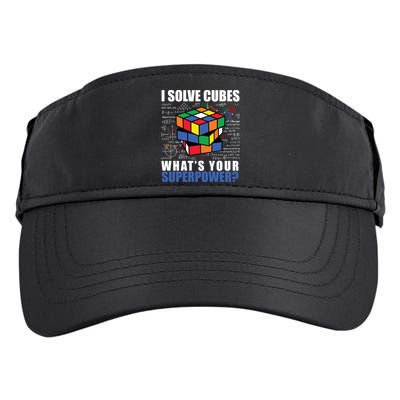 I Solve Cubes What's Your Superpower Adult Drive Performance Visor
