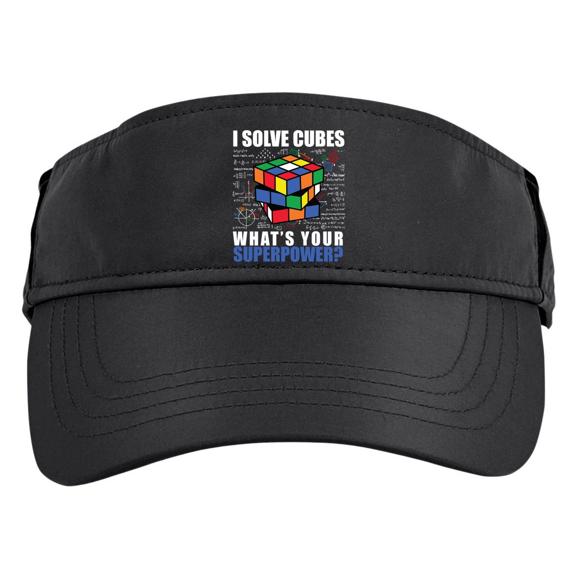 I Solve Cubes What's Your Superpower Adult Drive Performance Visor