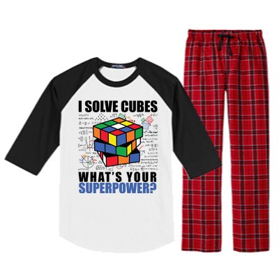 I Solve Cubes What's Your Superpower Raglan Sleeve Pajama Set