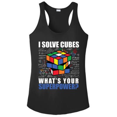 I Solve Cubes What's Your Superpower Ladies PosiCharge Competitor Racerback Tank