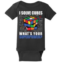 I Solve Cubes What's Your Superpower Baby Bodysuit
