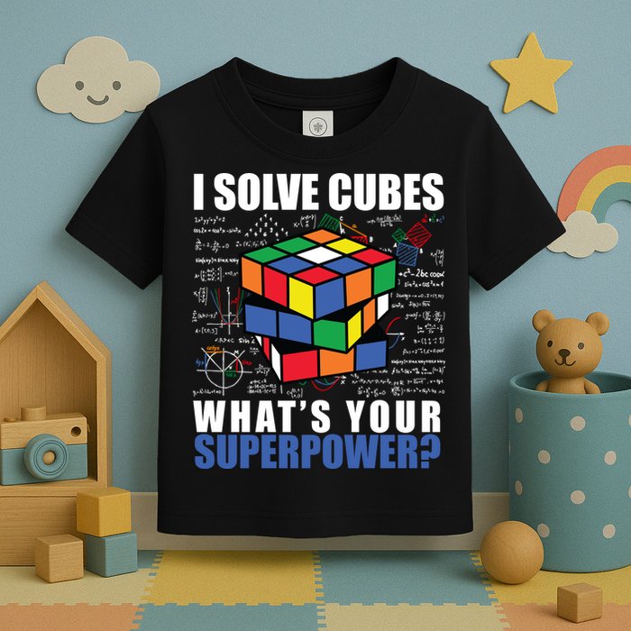 I Solve Cubes What's Your Superpower Toddler T-Shirt