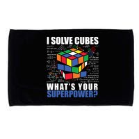 I Solve Cubes What's Your Superpower Microfiber Hand Towel
