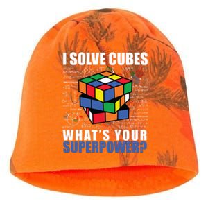 I Solve Cubes What's Your Superpower Kati - Camo Knit Beanie