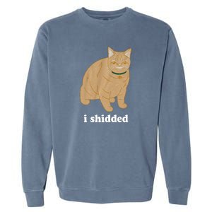 I Shidded Cat Funny Garment-Dyed Sweatshirt