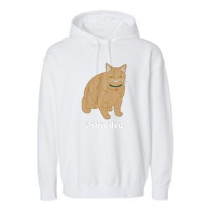 I Shidded Cat Funny Garment-Dyed Fleece Hoodie