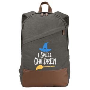 I Smell Children Funny Spooky Witch Halloween Gift Cotton Canvas Backpack