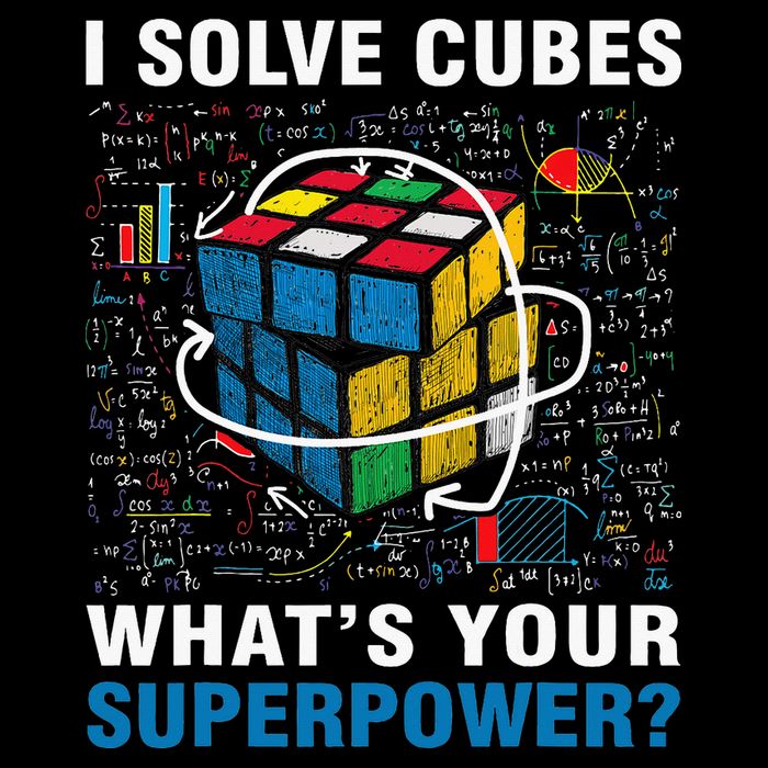 I Solve Cubes Superpower Funny Speed Cubing Drawstring Bag