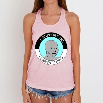 I Support Current Thing Women's Knotted Racerback Tank