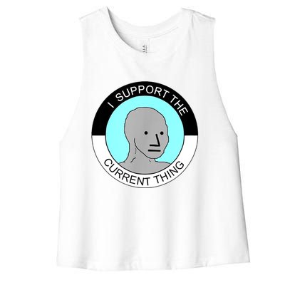 I Support Current Thing Women's Racerback Cropped Tank