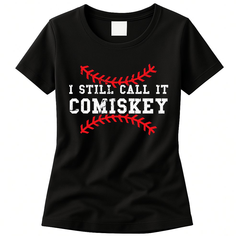 I Still Call It Comiskey Vintage Baseball Womens T-Shirt