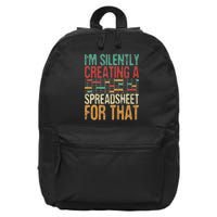 I'm Silently Creating A Spreadsheet Actuary Statistician 16 in Basic Backpack