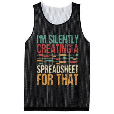 I'm Silently Creating A Spreadsheet Actuary Statistician Mesh Reversible Basketball Jersey Tank