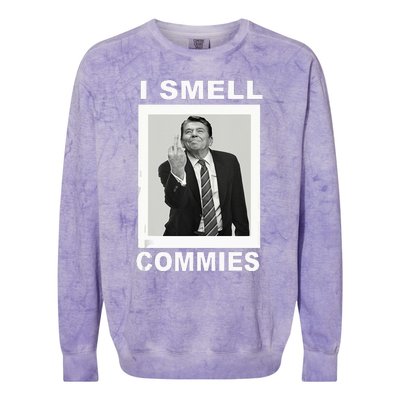 I Smell Commies Funny Ronald Regan Colorblast Crewneck Sweatshirt