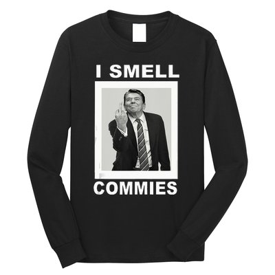 I Smell Commies Funny Ronald Regan Long Sleeve Shirt